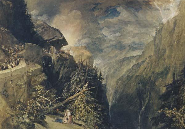The Battle of For Rock Val d Aouste,Piedmont (mk47), Joseph Mallord William Truner